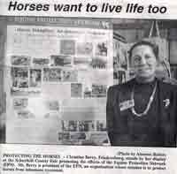 Christine Berry pictured at the EPN booth at the Schuylkill County Fair. Picture appeared in the Press Herald.